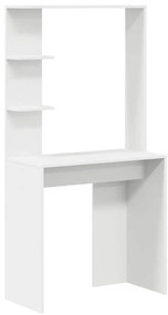 Mesa de Computador Branca Branca Madeira engenheirada Média