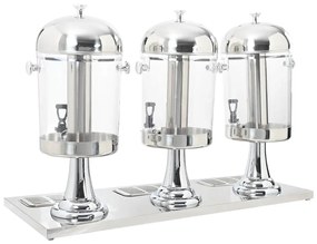 Dispensador triplo de sumo aço inoxidável 3 x 8 L
