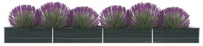 vidaXL Canteiro elevado jardim aço galvanizado 600x80x45 cm antracite