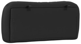 Almofadão de cabeceira 90 cm couro artificial preto