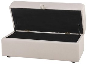 Sofá-cama de 3 lugares em tecido creme com repousa-pés  FALSTER Beliani