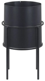 Suporte para vasos em metal 16 x 16 x 28 cm preto MILEA Beliani