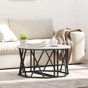 Mesa de Centro Cinza Sonoma 80x80x42 cm Feita de Madeira Engenharia