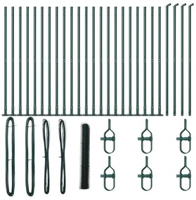 Cerca Hexagonal vidaXL Verde 1,2x50 m Aço