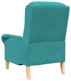 Poltrona Turquesa Turquesa Tecido Padrão Ergonómica