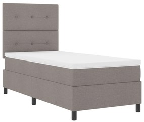 Cama Box Spring com Colchão Taupe Solteiro Tecido