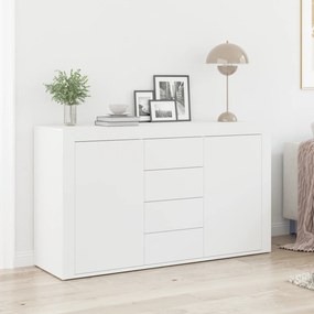 vidaXL Aparador Branco Branco Madeira 120 x 36 x 69 cm Armazenamento
