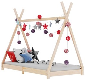 283356 vidaXL Estrutura de cama para crianças 80x160 cm pinho maciço