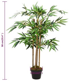 Planta de bambu artificial Twiggy com vaso 90 cm