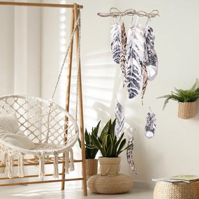 Autocolante de parede em tecido - Penas Boho