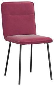 Cadeiras de jantar 2 pcs veludo vermelho tinto