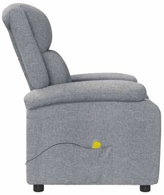 Poltrona de massagens tecido cinzento-claro