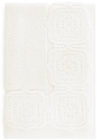Tapete de banho jacquard 50x70 cm com - 800 gr/m2 - 100% algodão cor marfim