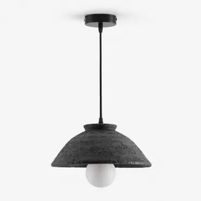 Lâmpada De Teto Suspensa Em Terracota Sainza Ø32 Cm & Negro-de-fumo - Sklum
