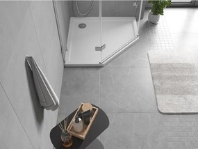 Mexen Flow base de duche pentagonal slim 90 x 90 cm, branco brilhante - 46P109090