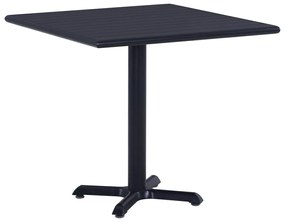vidaXL Mesa de jardim 80x80x75 cm preto