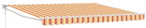 Toldo Retrátil Automático Amarelo e Laranja 400x300 cm