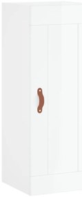 Armário alto 34,5x34x180 cm madeira processada branco brilhante