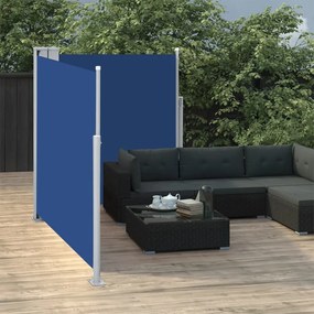 Toldo lateral retrátil 170x600 cm azul