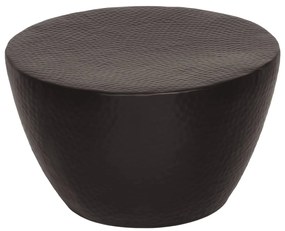 Mesa de centro em alumínio martelado Ø 50x30 cm preto