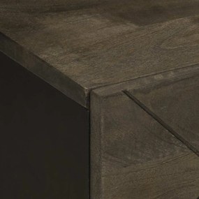 Mesa de cabeceira 40x33x46 cm madeira de mangueira maciça preto