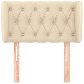 Cabeceira de cama c/ abas tecido 83x23x78/88 cm creme
