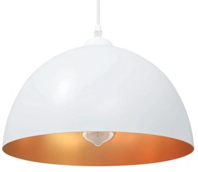 Candeeiros suspensos 2 pcs altura ajustável E27 branco Ø 30 cm