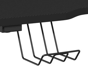 Secretária de gaming c/ pernas em forma de ZZ 110x60x75cm preto
