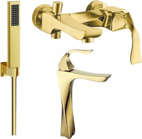 Mexen Estrella R02 conjunto de banho, dourado - 72313R02-50