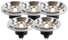 Conjunto de 5 lâmpadas LED GU10 AR111 11W 820lm 3000K