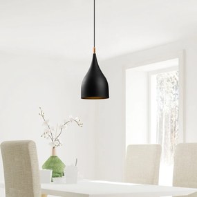 Chandelier Saglam – Preto e Dourado – 25 cm x 137 cm