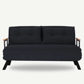 Sofá Cama "Versa" – Preto – 175x133 cm – Design Moderno e Versátil