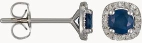 Brincos em ouro branco com safiras e diamantes Somptueux Saphir, 0,11 quilates