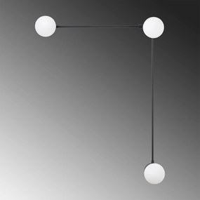 Aplique de Parede Domino – Preto e Creme – 60 x 16 x 78 cm