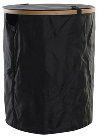 Cesto de Roupa Suja Dkd Home Decor Preto Eik Feltro (44 X 44 X 57 cm)