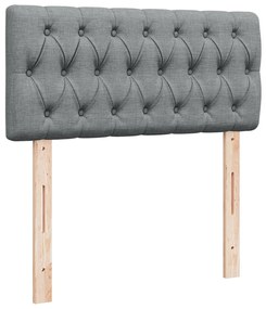 Cama com molas/colchão 90x200 cm tecido cinza-claro