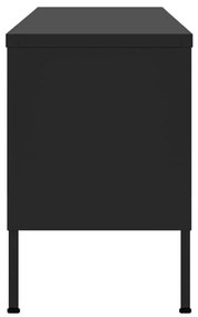 Móvel de TV aço 105x35x50 cm preto
