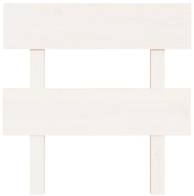 Cabeceira de cama 93,5x3x81 cm pinho maciço branco