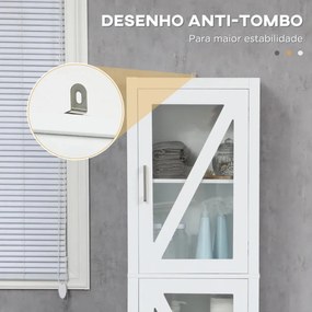 Armário Alto Farm com 2 Portas de Vidro - Design Minimalista