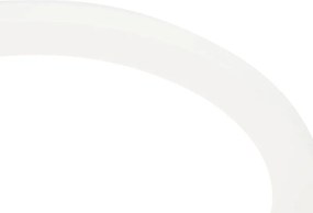 Candeeiro de teto branco 22,5 cm com LED regulável em 3 níveis IP44 - Steve