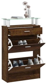 Sapateira 63x24x104 cm derivados de madeira carvalho fumado