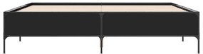 Estrutura de cama 180x200 cm derivados de madeira/metal preto