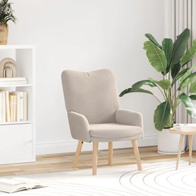 Cadeira Relaxante vidaXL Cinza Claro de Tecido parecido com Lã