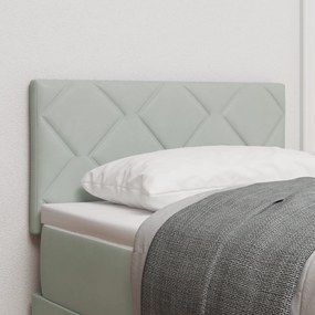 vidaXL Cabeceira Cinza Claro com Design de Diamante da – 80cm de Veludo