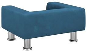 Cama para cães 50x40x26,5 cm veludo azul