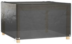 Capas p/ mobília de jardim 2 pcs 8 ilhós 132x132x80 cm quadrado
