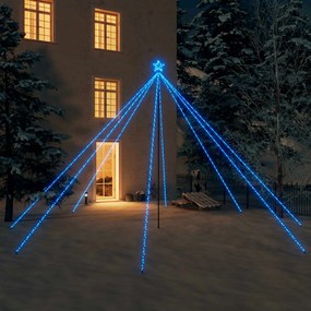 LED Árvore de Natal Interior Exterior 800 LEDs Azul 5 m