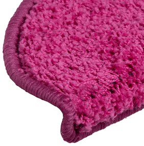 Tapete/carpete para degraus 15 pcs 65x21x4 cm rosa