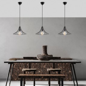 Candeeiro Mezopotamya – Preto – 37 cm de diâmetro, 126 cm de altura