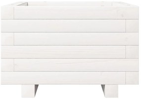 Vaso/floreira de jardim 40x40x26,5 cm pinho maciço branco